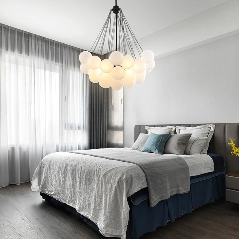 Nordic glass pendant light for luxury interior decor - vue 6 sur 10