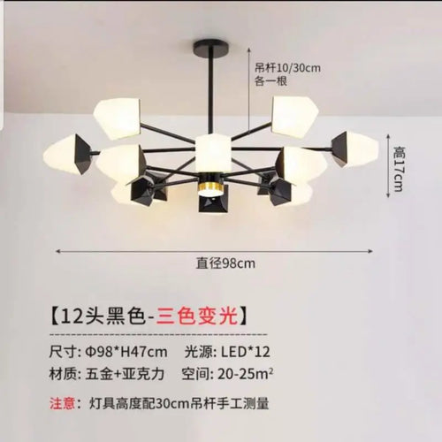 Modern LED chandelier for magical indoor lighting