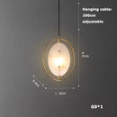 Art deco crystal glass pendant light with LED lighting