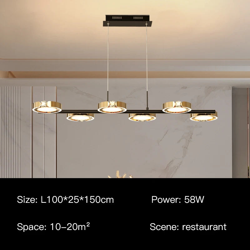 Modern LED pendant light with elegant minimalist design for interiors - vue 18 sur 18