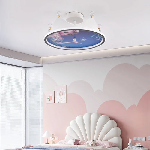 Modern ceiling light cartoon girl heart decorative - vue 4 sur 7