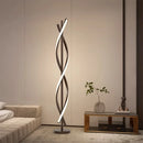 Modern aluminium spiral LED floor lamp for living room, bedroom or study