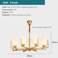 Retro Chinese style luxury LED chandelier pendant light