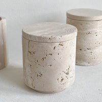 natural marble storage tank for candles decorative accessories