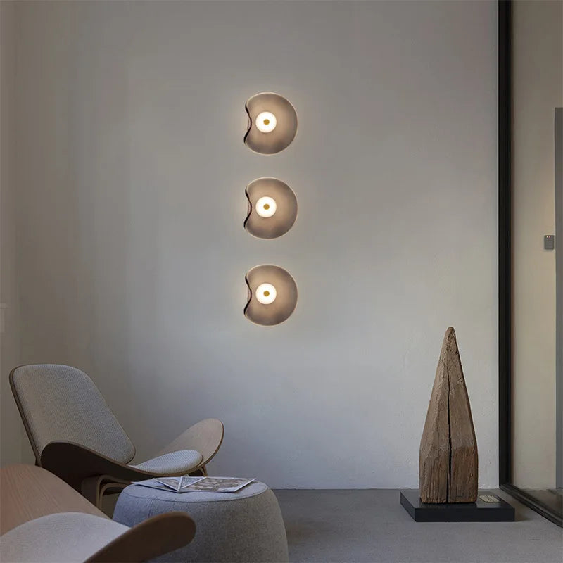 Art deco glass LED wall light for elegant interiors