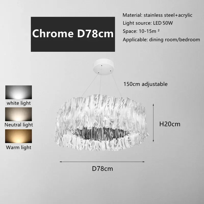 Modern designer pendant chandelier for elegant contemporary interiors