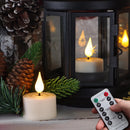 set of 6 or 12 rechargeable LED candles with timer and flashing