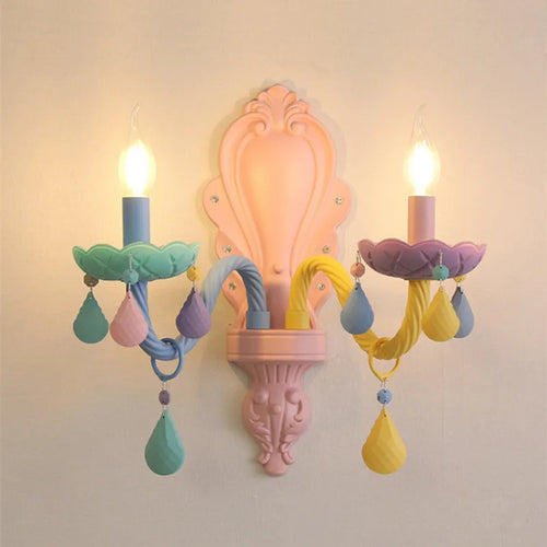Kawaii crystal rainbow chandelier for children's bedroom decor - vue 4 sur 18