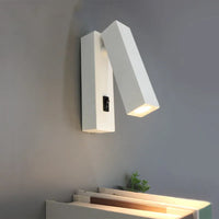 Rotating LED wall light with switch and USB port