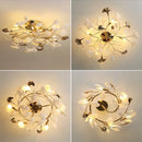 Living Room Ceiling Lamp Post-modern Designer Gingko Leaf Restaurant Bedroom Ceiling Lights Hotel Art LED Decor Lighting Fixture