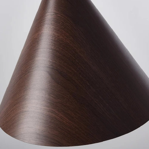 Modern walnut wood retractable swivel arm chandelier - vue 7 sur 16