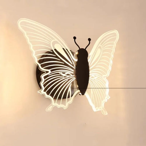 LED butterfly wall light for children's room wall decor - vue 3 sur 10