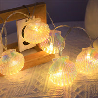 Seashell LED string lights for ocean-themed decor, party or wedding