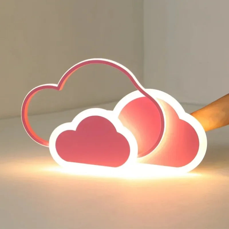 Nordic style LED cartoon cloud ceiling light for children - vue 4 sur 10