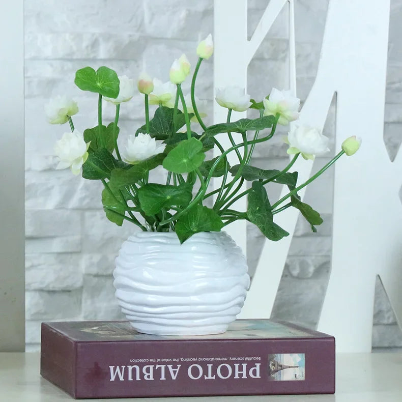 Mini artificial silk plants for indoor, garden and table decoration