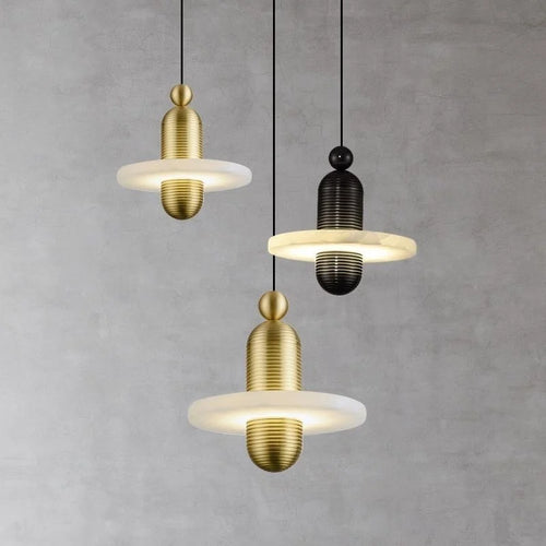 Spanish natural marble pendant light for elegant décor