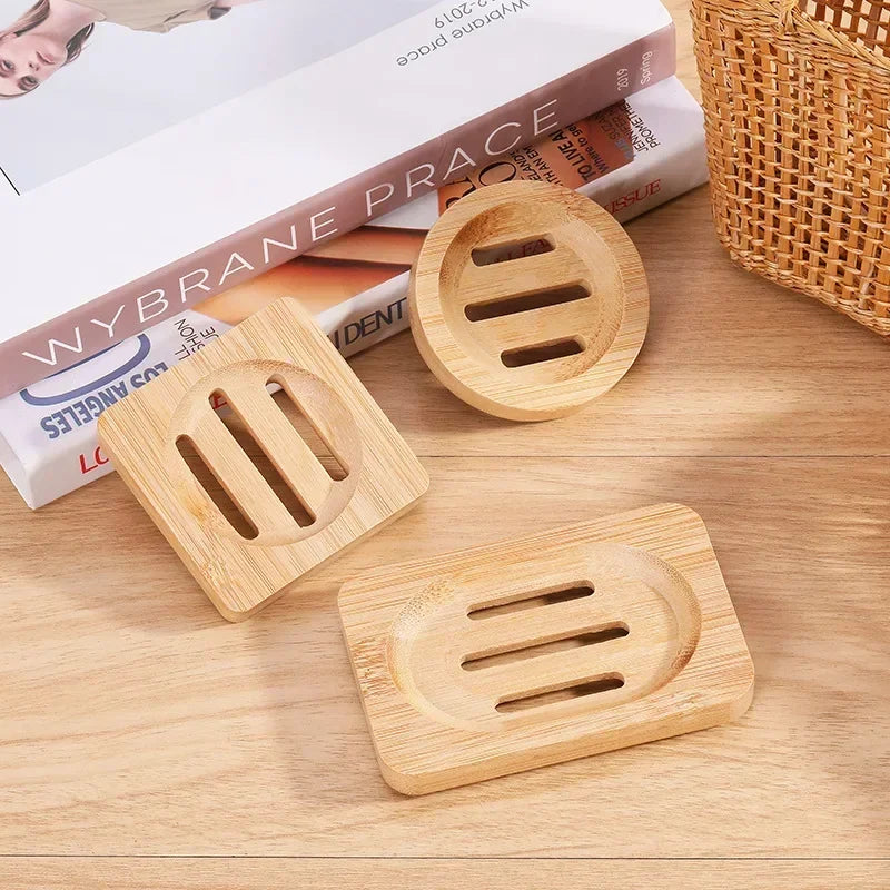 natural bamboo soap box for bathroom - vue 3 sur 11
