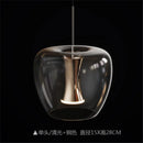 Modern clear glass LED pendant light for contemporary interior decor