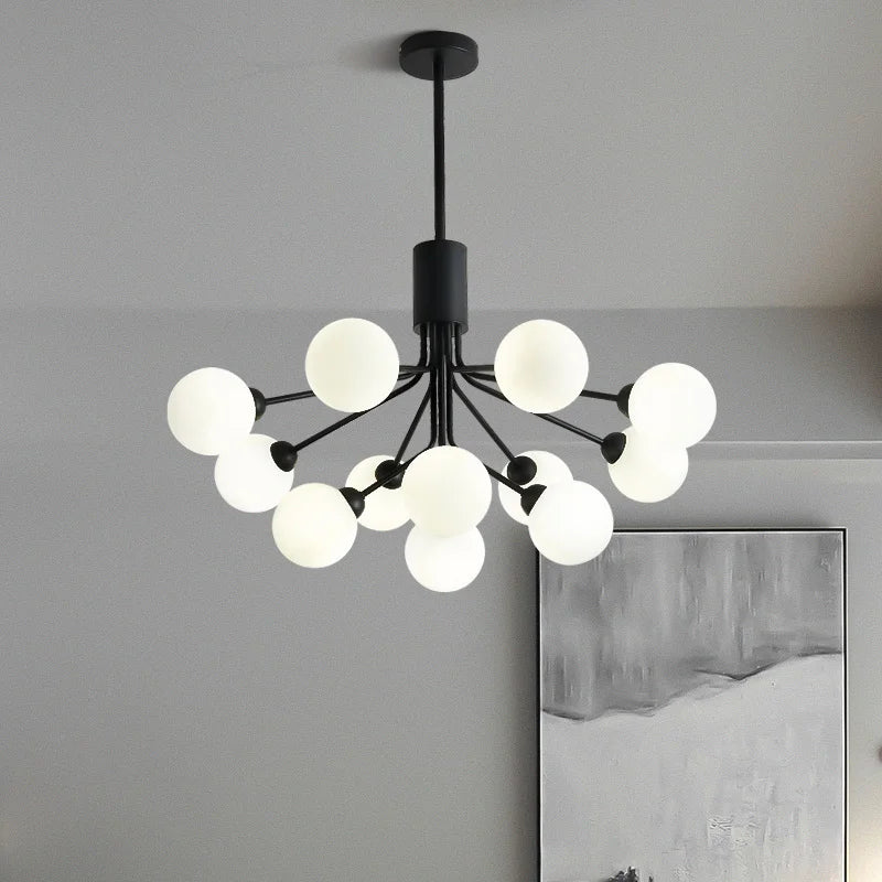 Modern glass ball chandelier for contemporary interiors