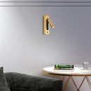 Modern wall light with USB charger and rotating LED spotlight
