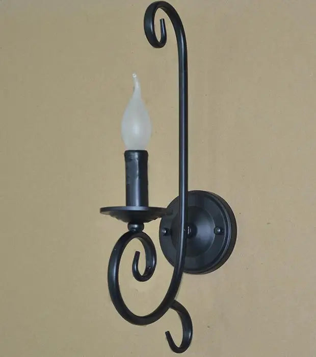 Rustic metal and iron LED wall light - vue 12 sur 12