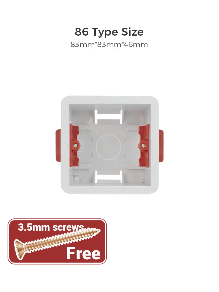 Flush mounting box for sockets and switches