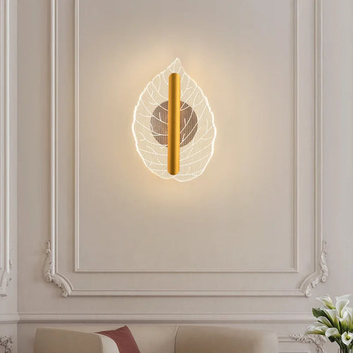 Leaf-shaped LED wall light for creative lighting - vue 4 sur 8
