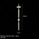 Adjustable nordic clear glass light tube pendant