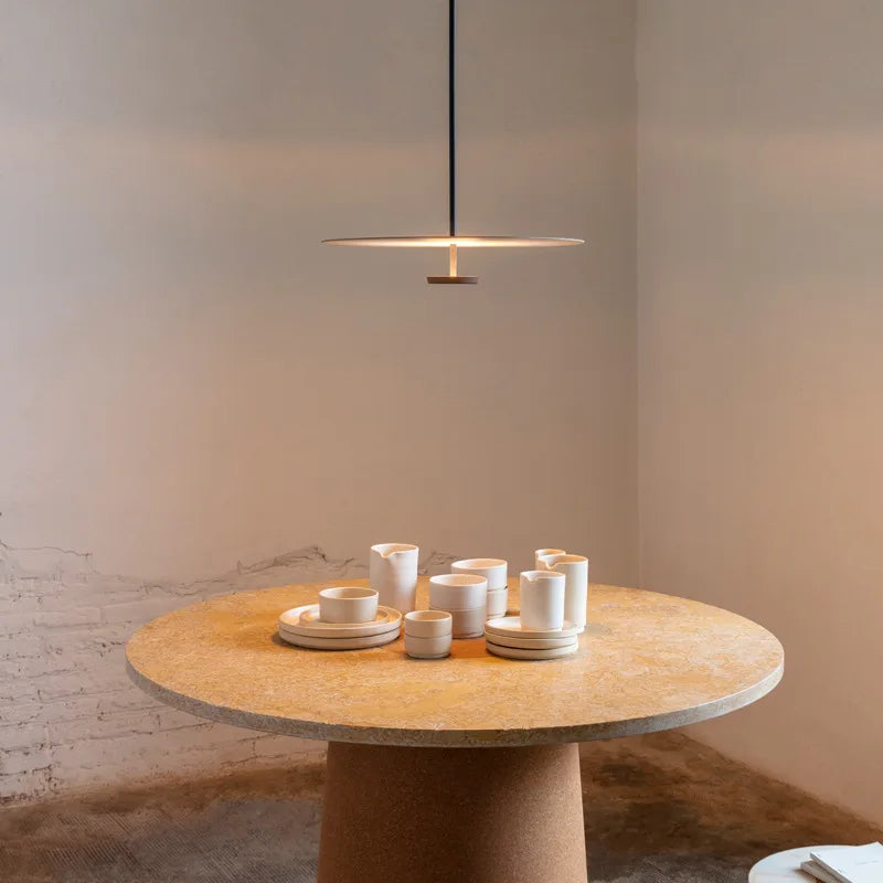 Minimalist ring LED pendant light - vue 3 sur 8