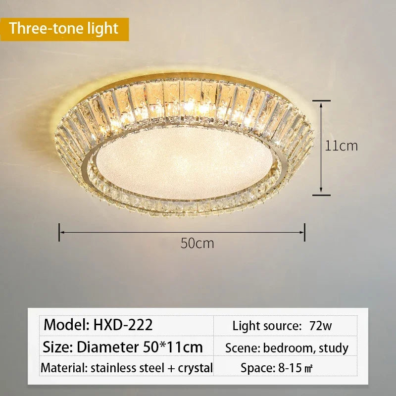 Luxury crystal ceiling light for elegant interior décor - vue 8 sur 10