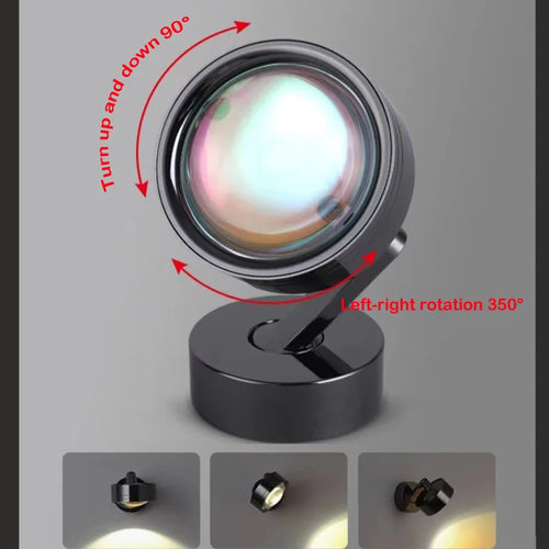 Creative rotating wall light with sunset effect - vue 3 sur 10