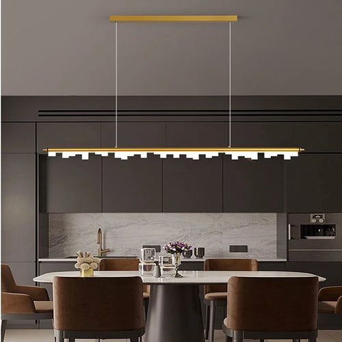 Modern minimalist black gold chandelier for interior decoration - vue 3 sur 12