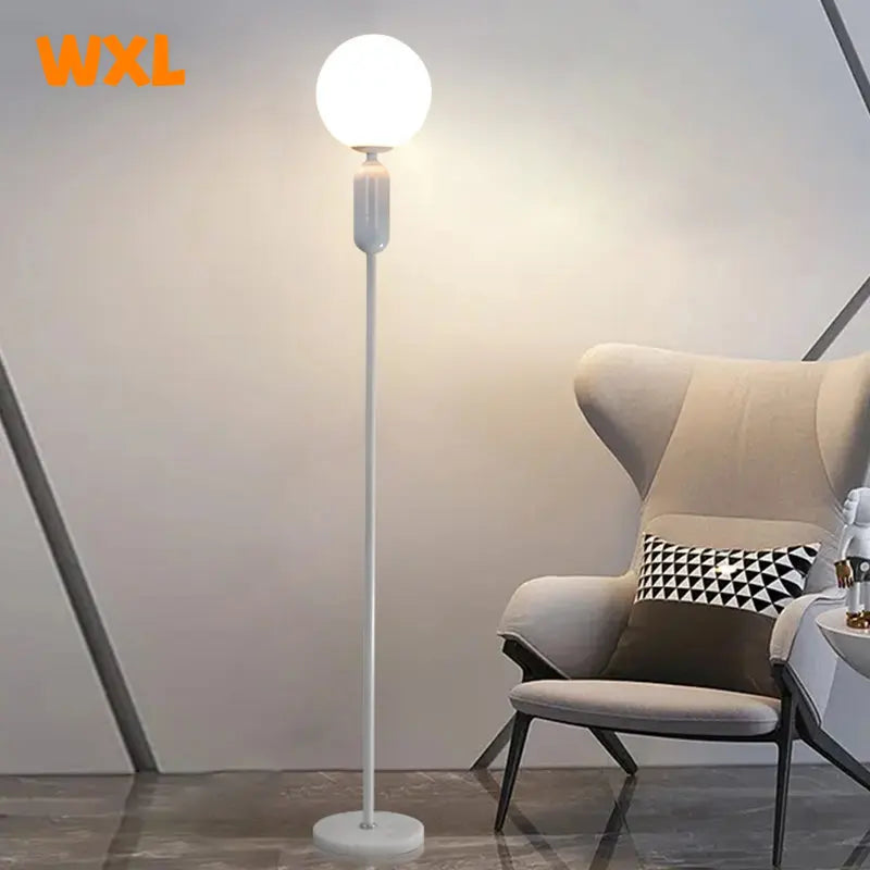 Scandinavian led floor lamp for modern indoor lighting - vue 5 sur 8