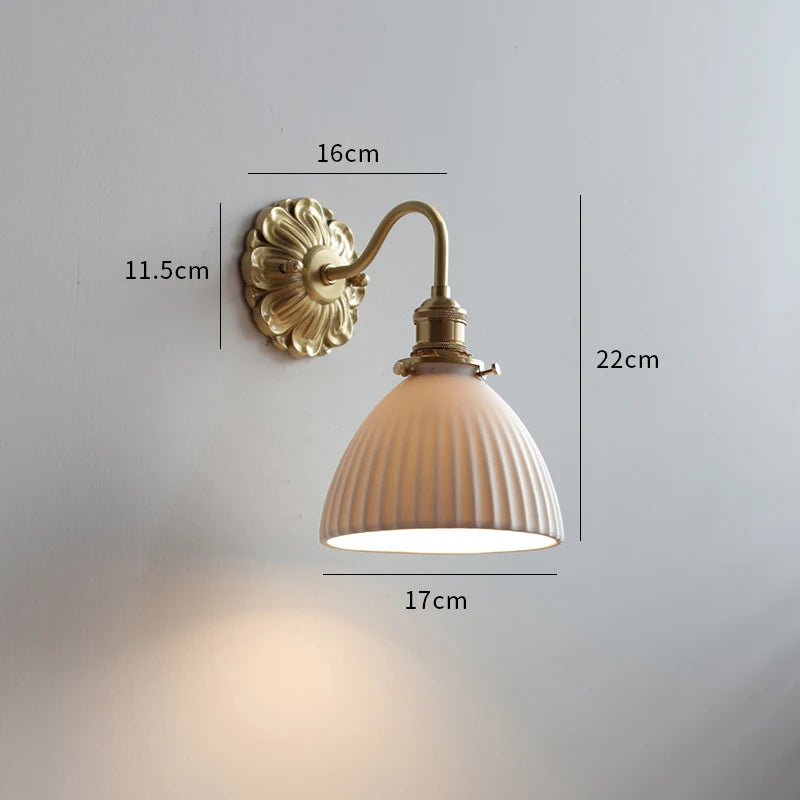 Iwhd walnut wood LED decorative nordic wall light - vue 8 sur 23