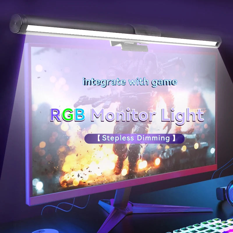 Portable USB desk lamp with RGB mood lighting