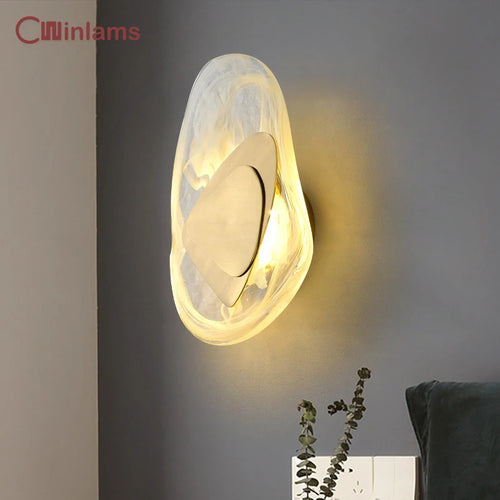 Creative LED glass wall light for art decoration - vue 2 sur 8