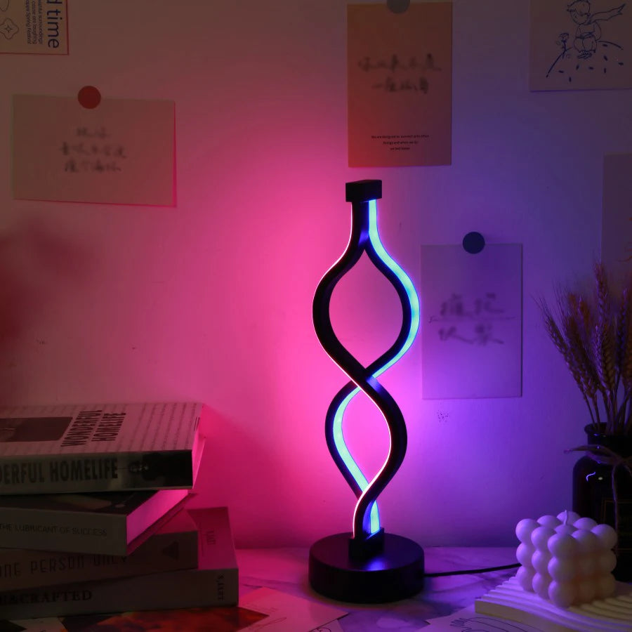 Creative USB twist desk lamp for decoration - vue 4 sur 7