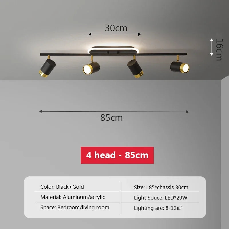 Modern decorative LED strip ceiling light for indoor use