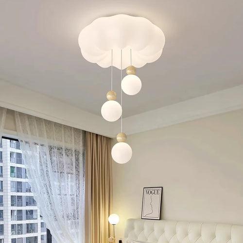 Modern cloud chandelier for children's room, romantic and cosy - vue 6 sur 15