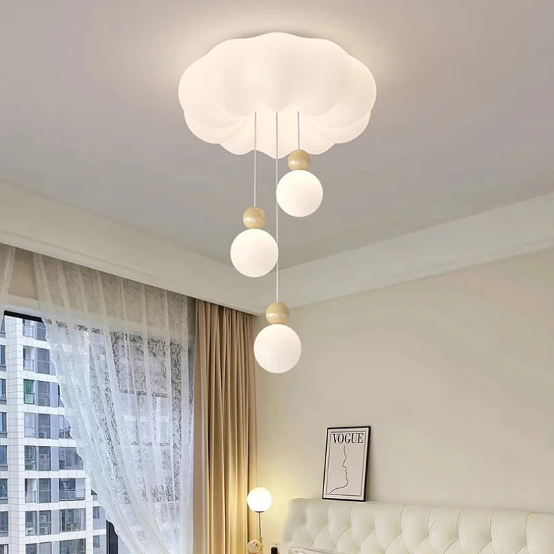 Modern cloud chandelier for children's room, romantic and cosy - vue 5 sur 15