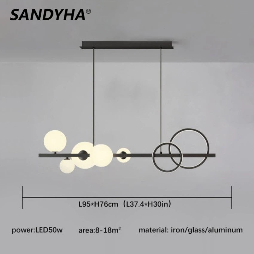 Modern glass designer chandelier for interiors