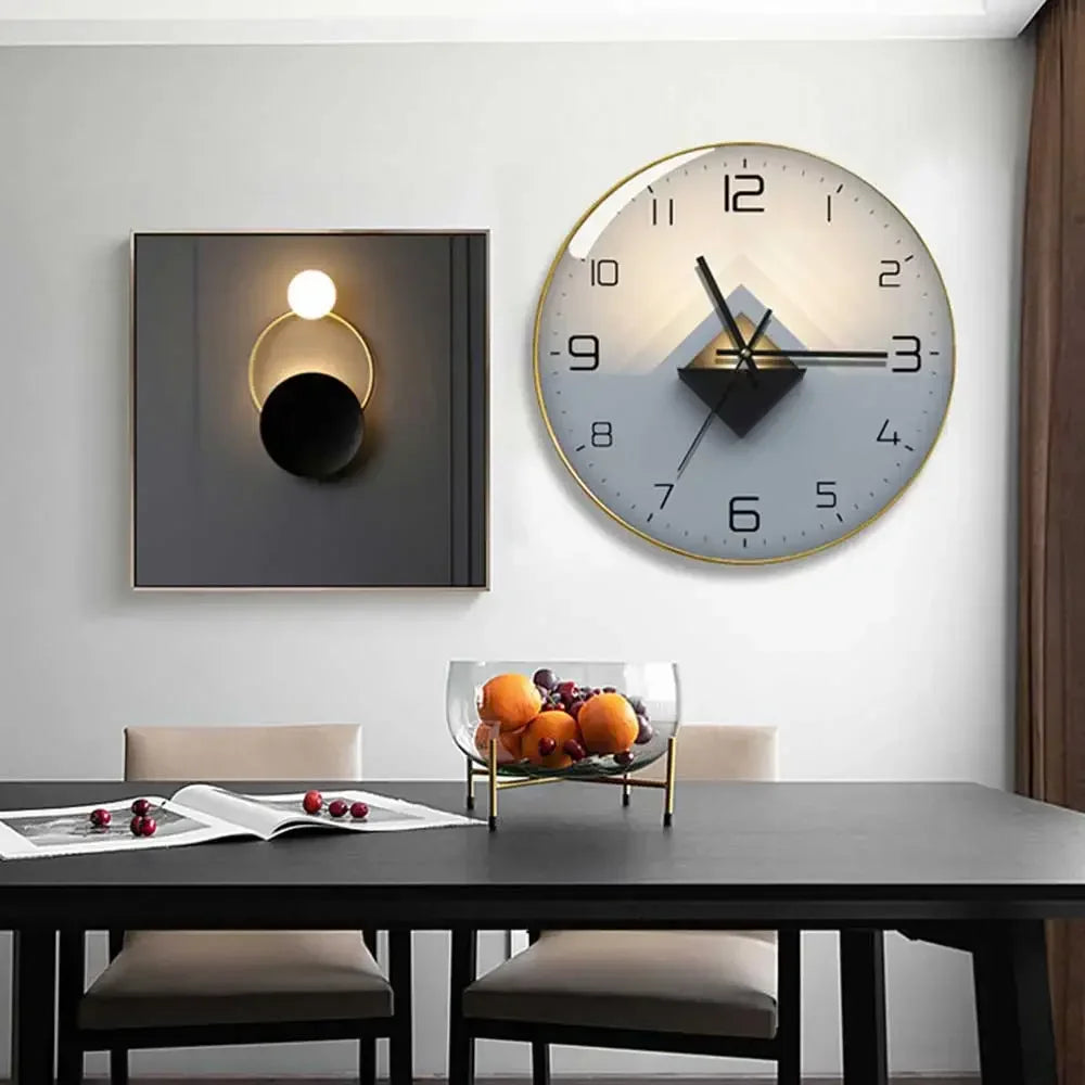 creative modern design glass wall clock for home decor - vue 4 sur 18