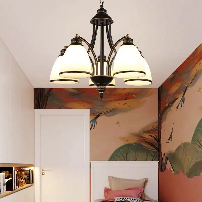 American retro chandelier for country-style lighting - vue 4 sur 19