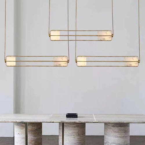 Art Deco glass and metal chandelier for hotel - vue 5 sur 12