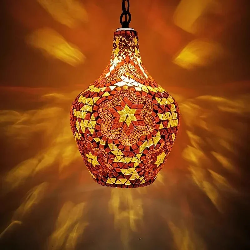 Bohemian art vase chandelier for handmade home decor - vue 9 sur 13
