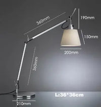 Nordic silver fabric wall light with stainless steel bracket
