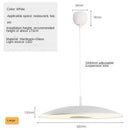 Minimalist circular pendant light with flying saucer design