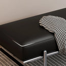 Stainless Steel Shoe Changing Bench, Long Stool, Italian Minimalist Leather, Bed-End Seat, Light, Luxury