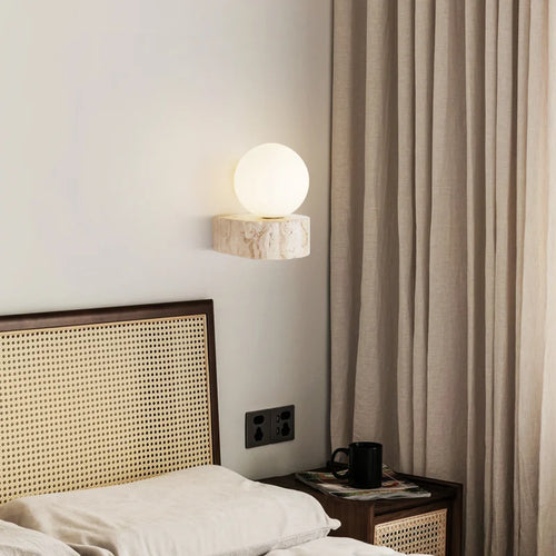 Natural stone wall light - vue 5 sur 6