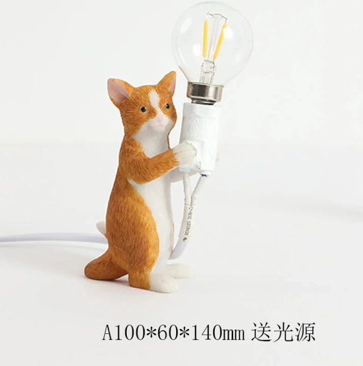 Decorative animal resin desk lamp
